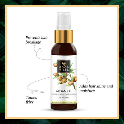 Good Vibes Hairfall Control Vitalizing Serum - Argan Oil (50 ml) - 4