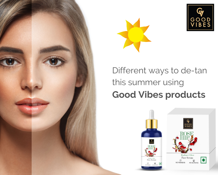 Different ways to de tan this summer using Goodvibes products