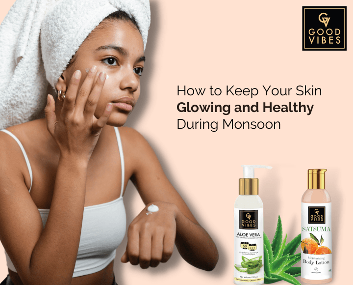 Monsoon Skin Care Tips For Oily, Dry & Sensitive Skins, Girl trying good vibes mosoon skincare products