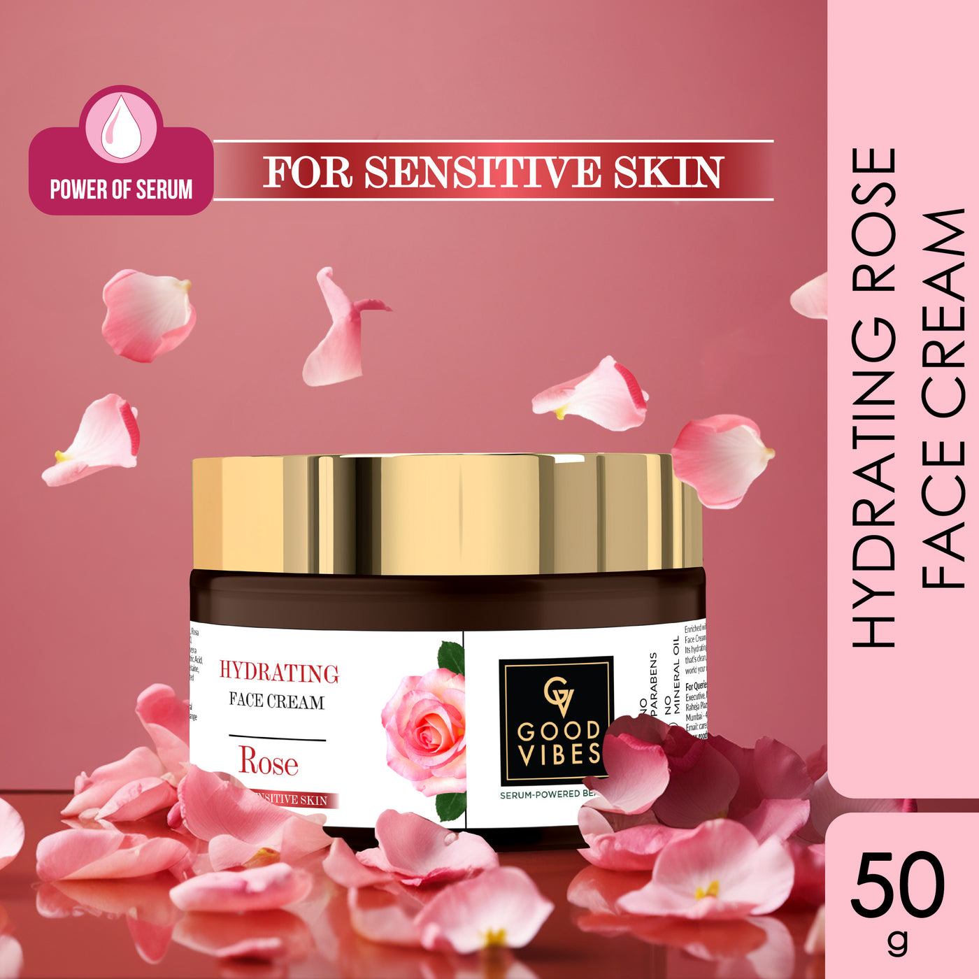 Hydrating Rose Sleeping Mask with Power Of Serum| Dermatologically Tested for Sensitive skin | Made from Chaitri Roses