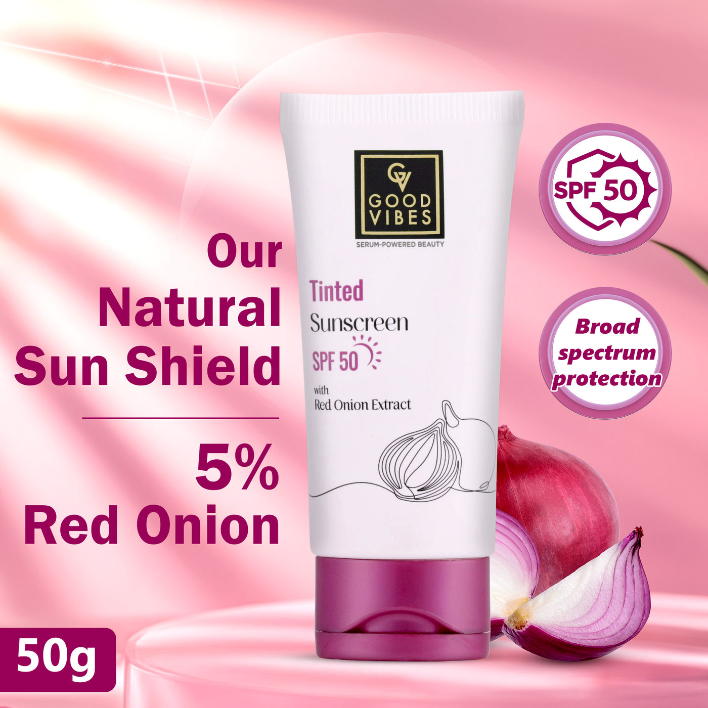 Tinted Red Onion Sunscreen SPF 50
