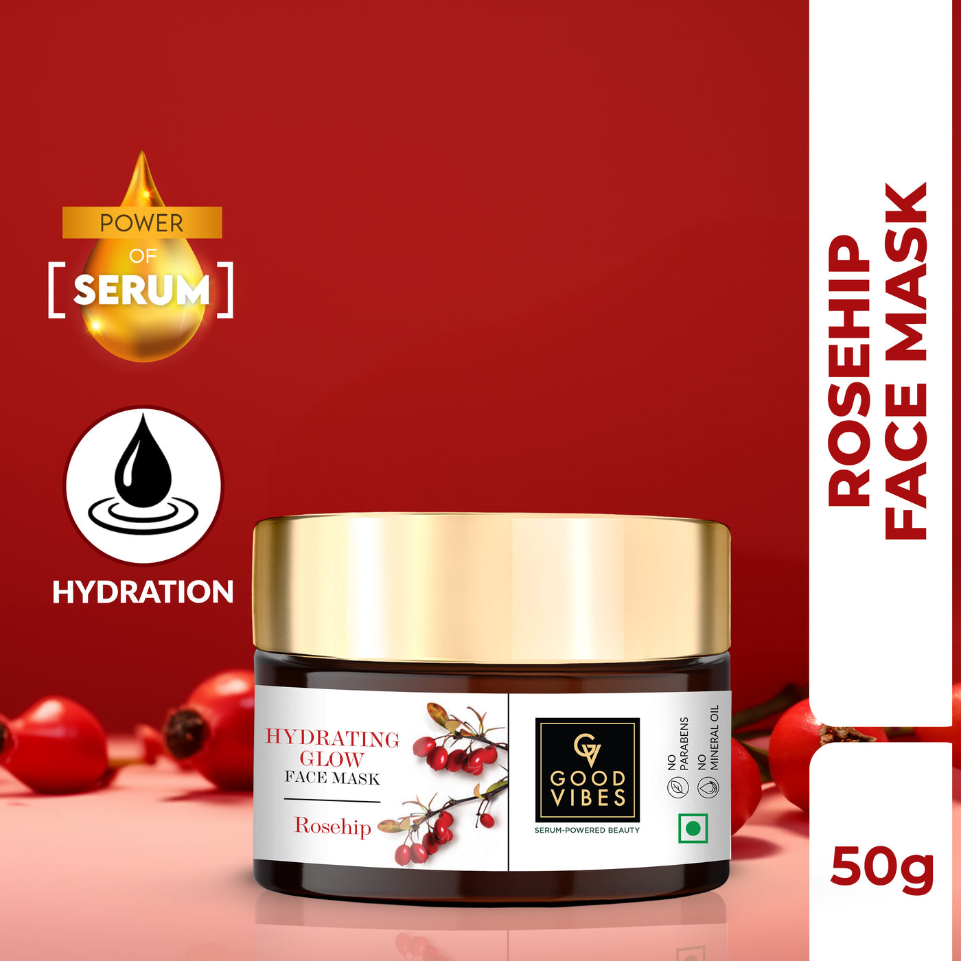Serum Hydrating Glow Face Mask Rosehip with Power Of Serum (50 g)