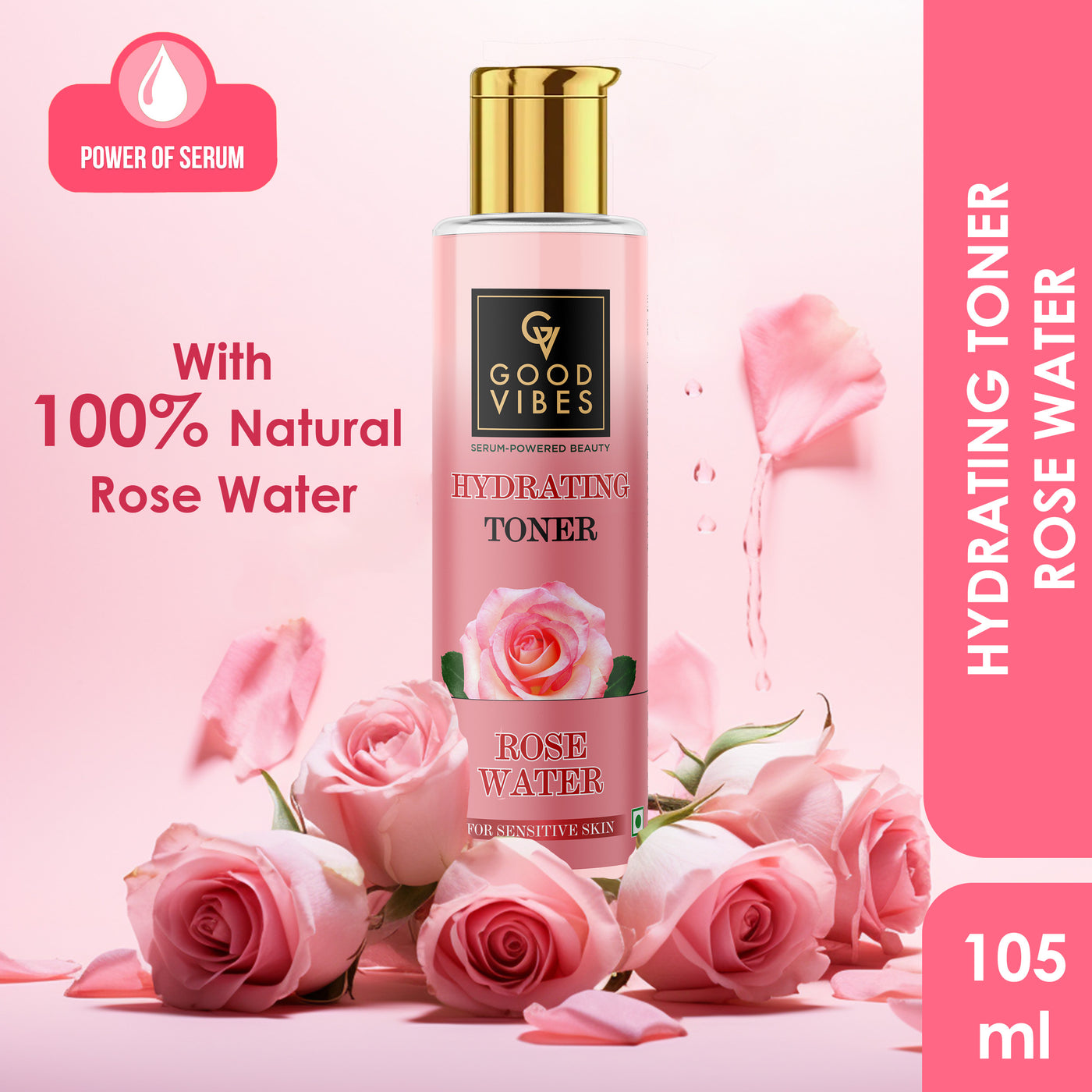 Hydrating Toner Rose Water with Power Of Serum