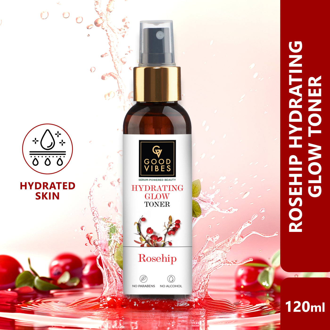 Hydrating Glow Rosehip Toner with Power Of Serum