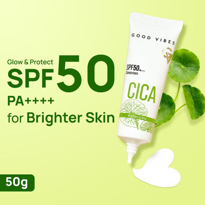 Good Vibes CICA Brightening Glow Sunscreen SPF 50 PA++++