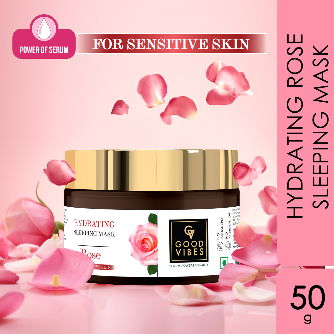 Hydrating Rose Face Cream with Power Of Serum|Dermatologically Tested for Sensitive skin | Made from Chaitri Roses
