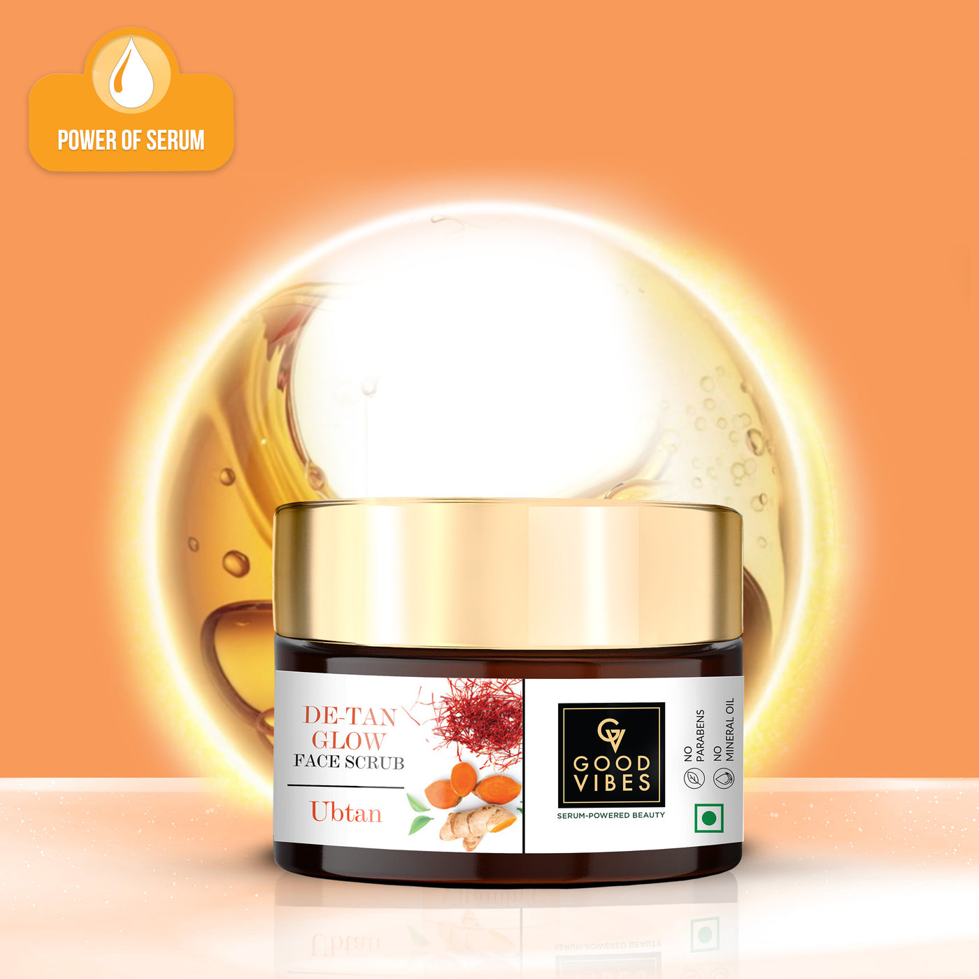 De-Tan Glow Face Scrub- Ubtan with Power Of Serum