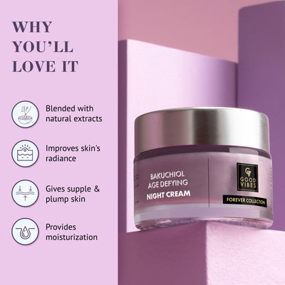 Bakuchiol Age Defying Night Cream | Forever Collection | (45 g)