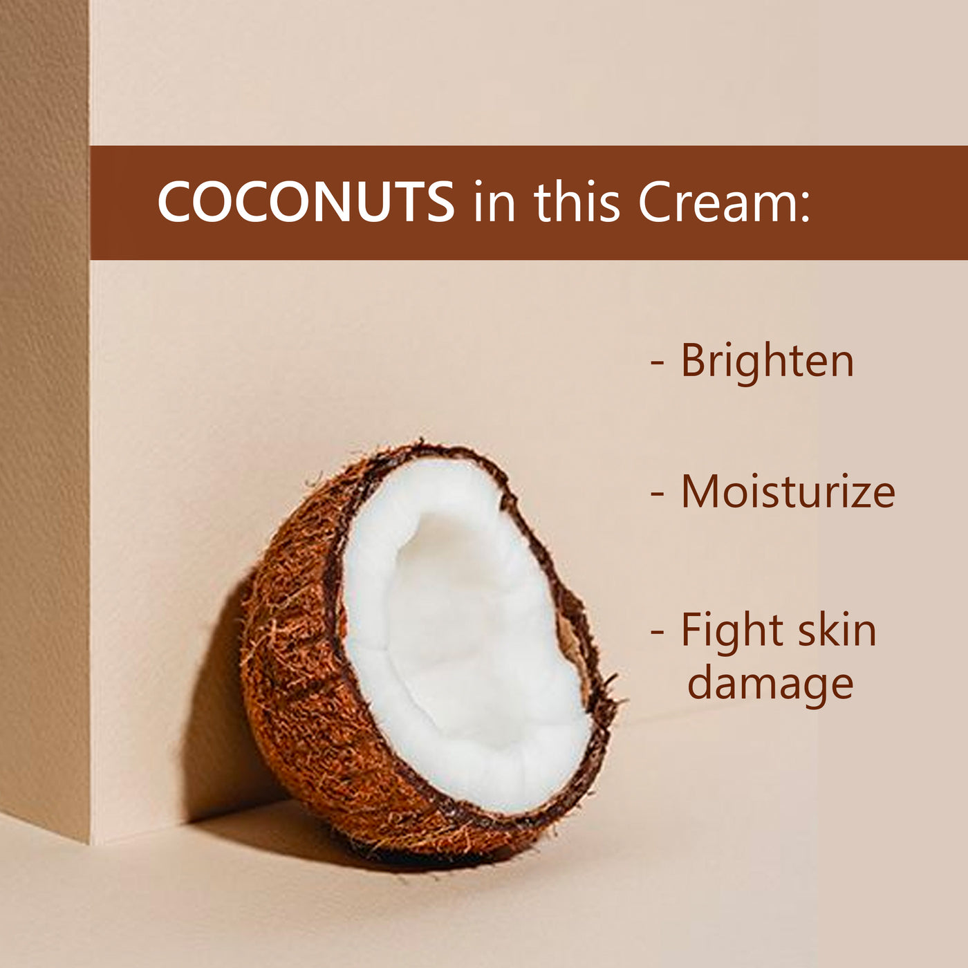 Brightening Face Cream - Coconut (50 g)