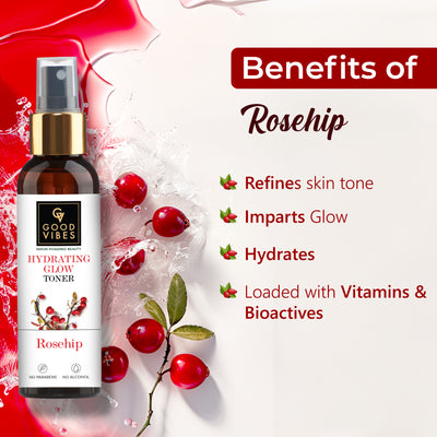 Hydrating Glow Rosehip Toner with Power Of Serum