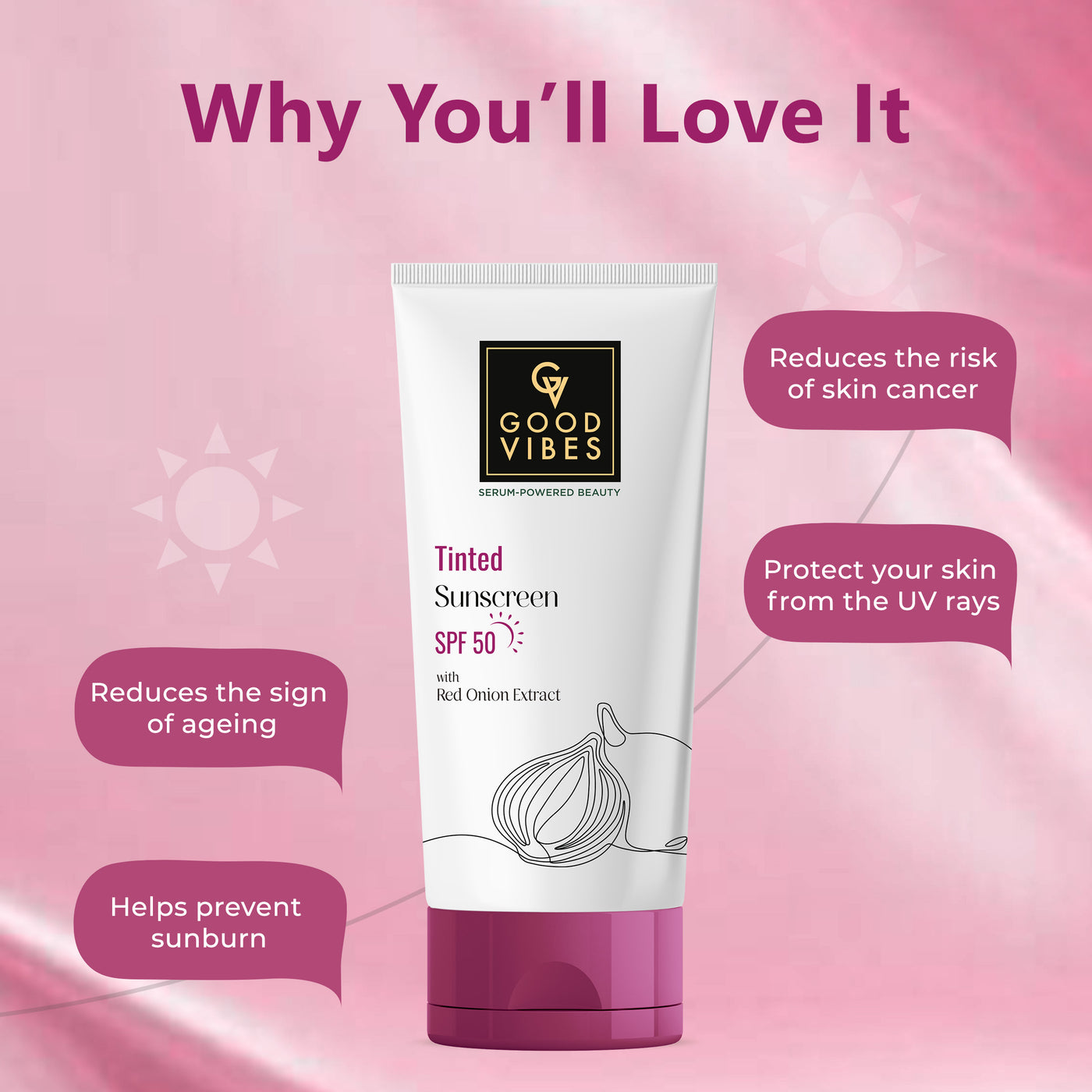 Tinted Red Onion Sunscreen SPF 50