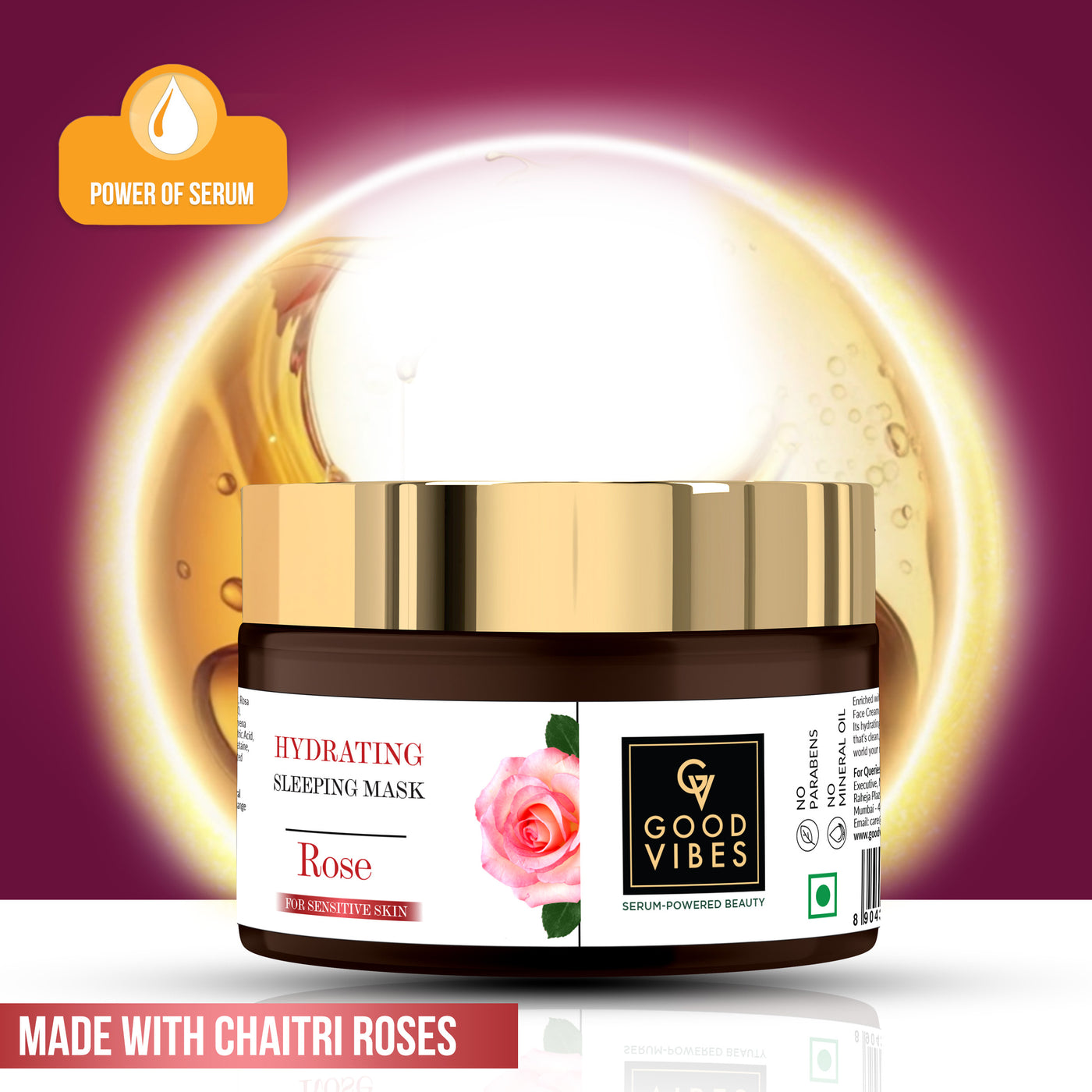 Hydrating Rose Face Cream with Power Of Serum|Dermatologically Tested for Sensitive skin | Made from Chaitri Roses