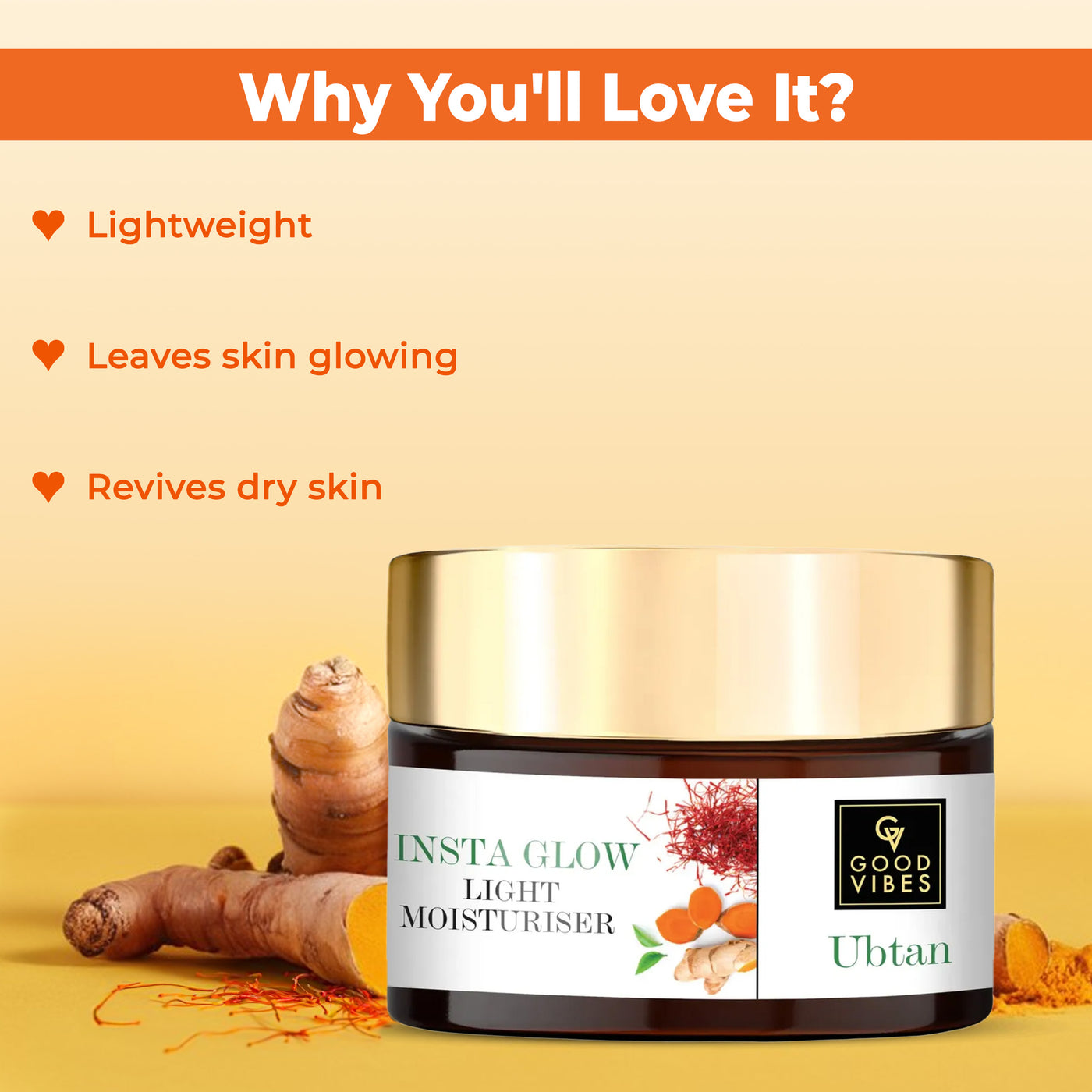 Insta Glow Light Moisturiser - Ubtan