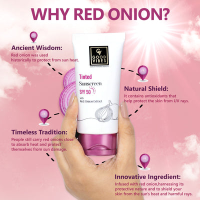 Tinted Red Onion Sunscreen SPF 50