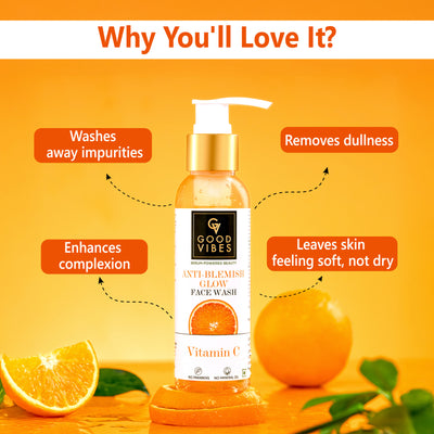 Anti Blemish Glow face Wash Vitamin C - Serum Powered
