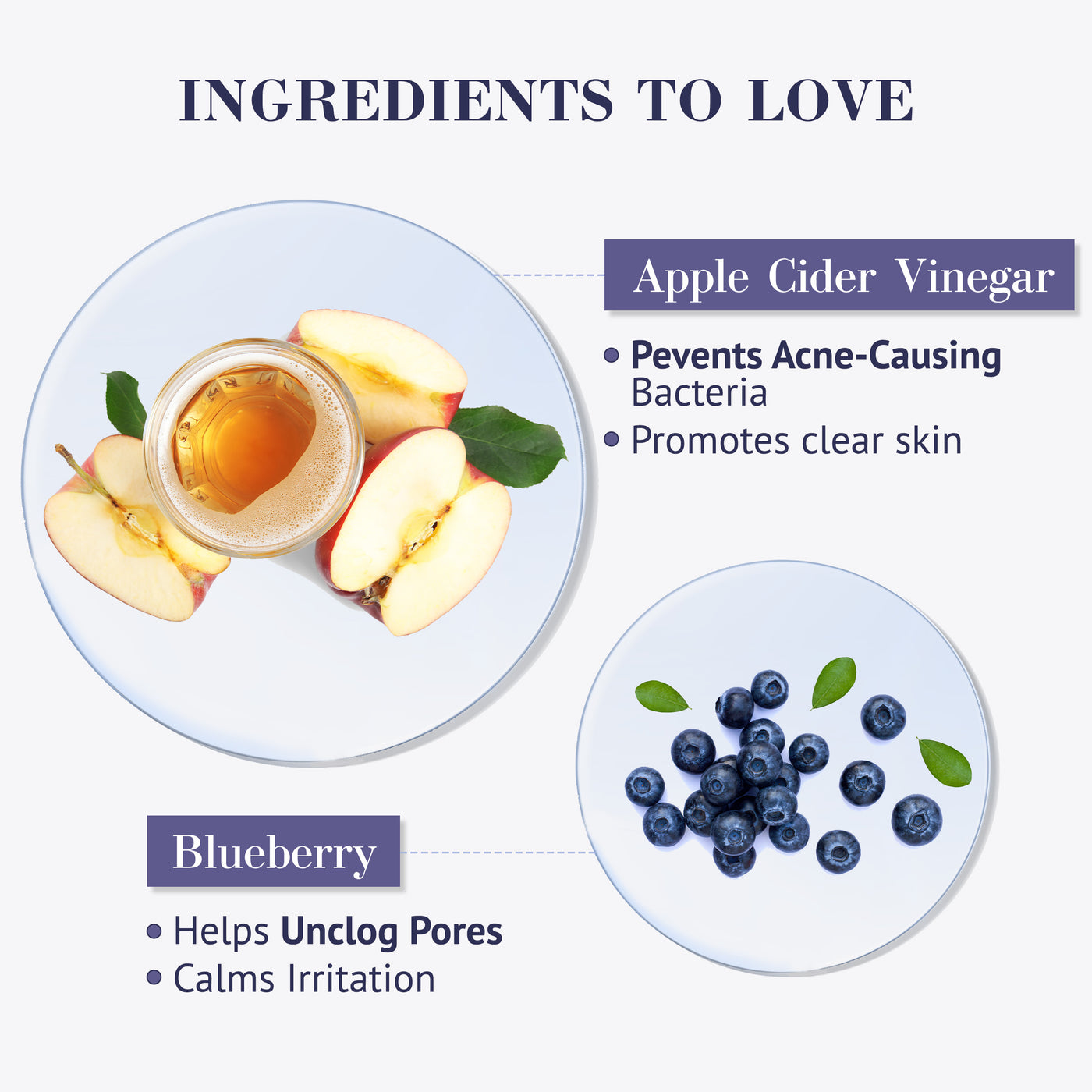 Apple Cider Vinegar & Blueberry Acne Control Face Serum | Forever Collection | (30 ml)