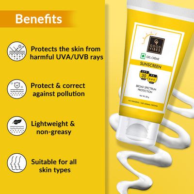 UVA & UVB Protection SPF 30 PA+++ Broad Spectrum Gel Creme