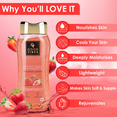 Strawberry Cooling Gel Body Lotion| Instant Cooling Sensation