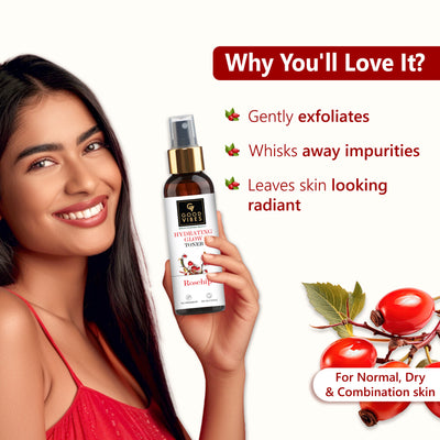 Hydrating Glow Rosehip Toner with Power Of Serum