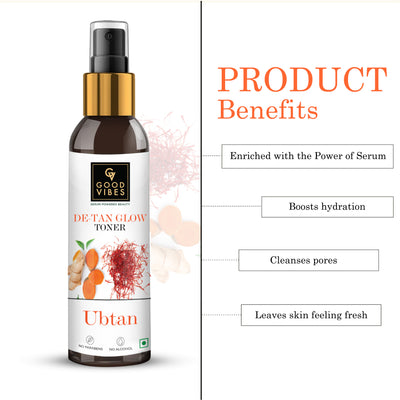 De-Tan Glow Toner Ubtan with Power of Serum