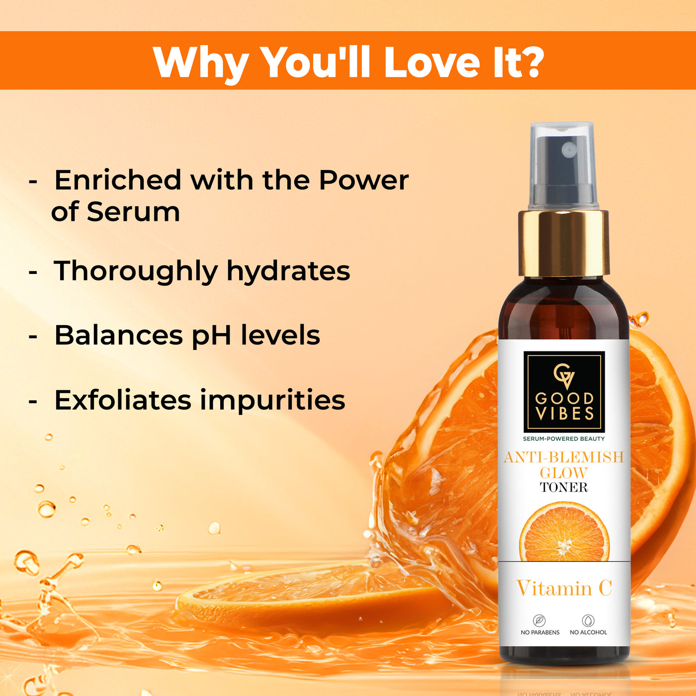 Anti Blemish Glow Toner Vitamin C with Power of Serum