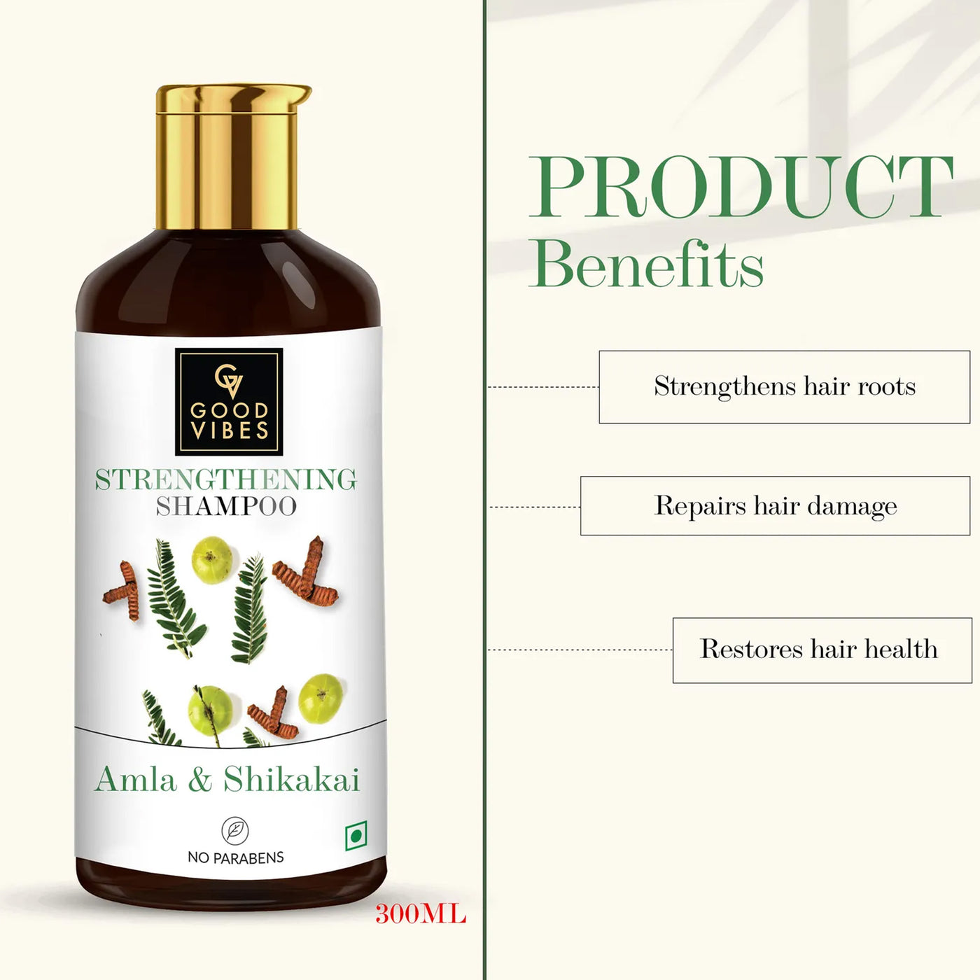 Amla Shikakai Strengthening Shampoo | With Neem | Hair Growth, Shine