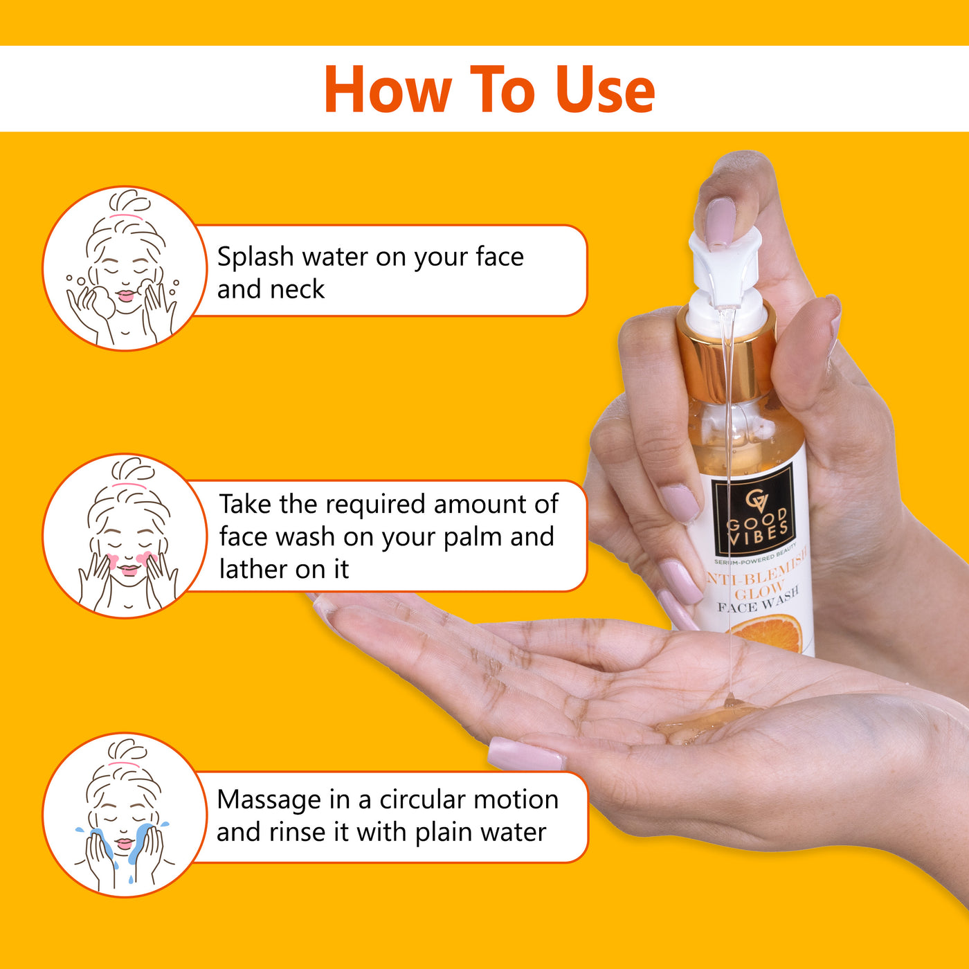 Anti Blemish Glow face Wash Vitamin C - Serum Powered