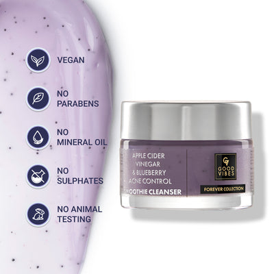 Apple Cider Vinegar & Blueberry Anti Acne Smoothie Cleanser | Forever Collection | (45g)