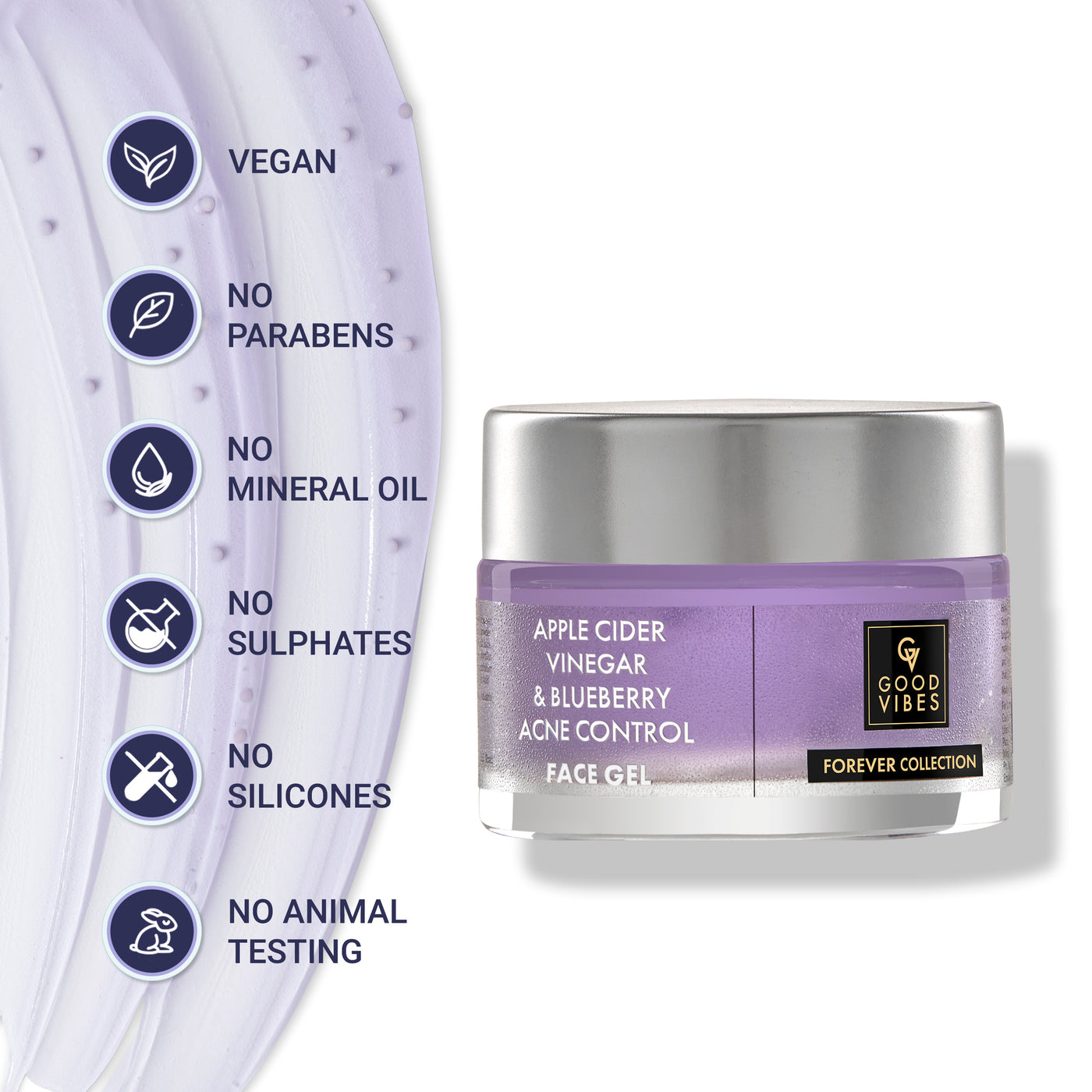 Apple Cider Vinegar & Blueberry Anti Acne Face Gel | Forever Collection | (50 g)