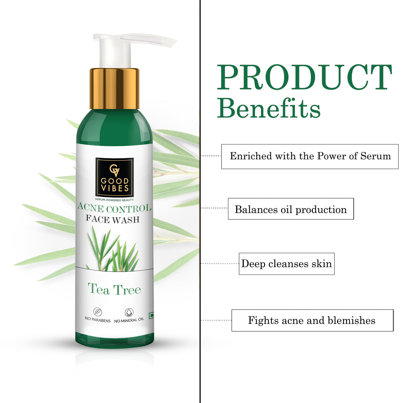 Tea Tree Acne Control Face Wash with Power of Serum