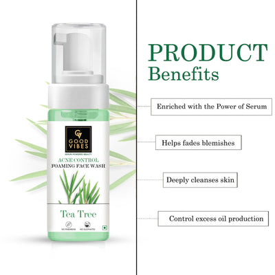 Acne Control Tea Tree Foaming Face Wash