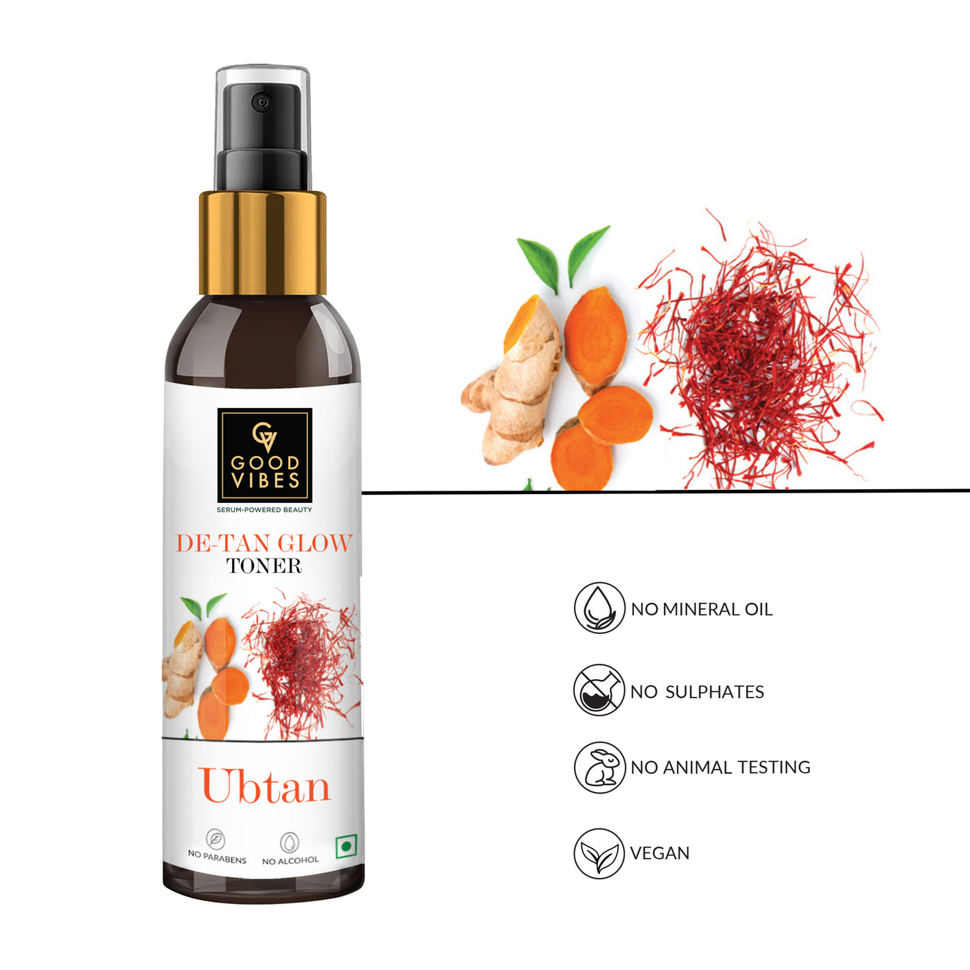 De-Tan Glow Toner Ubtan with Power of Serum