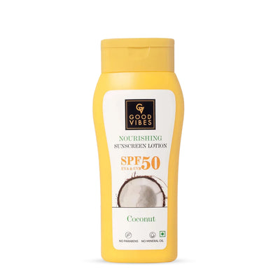 Coconut Nourishing Sunscreen Lotion SPF 50, With Lime & Rosemary Leaf Oil