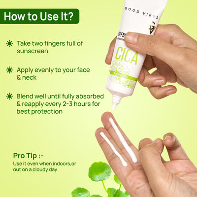 Good Vibes CICA Brightening Glow Sunscreen SPF 50 PA++++
