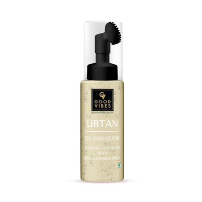 De Tan Glow Ubtan Foaming Face Wash with Deep Cleansing Brush (150ml)