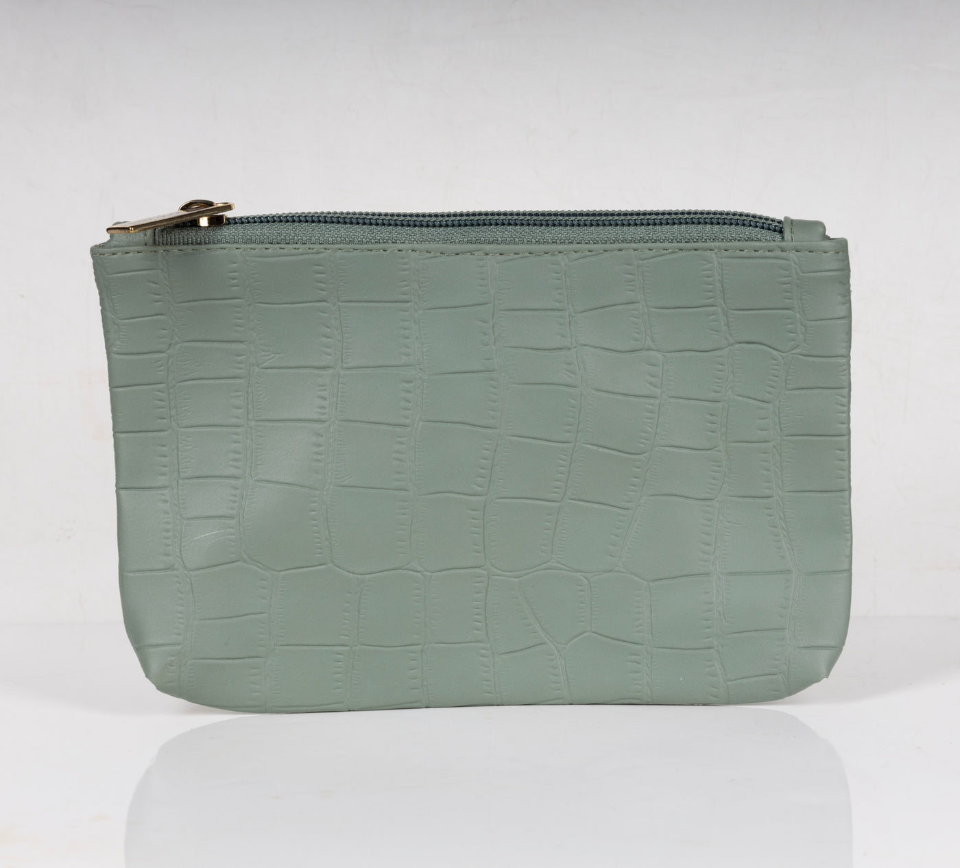 [FREE] Good Vibes Croco Pouch - Moss Green