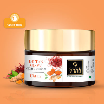 De-Tan Glow Night Cream Ubtan with Power of Serum
