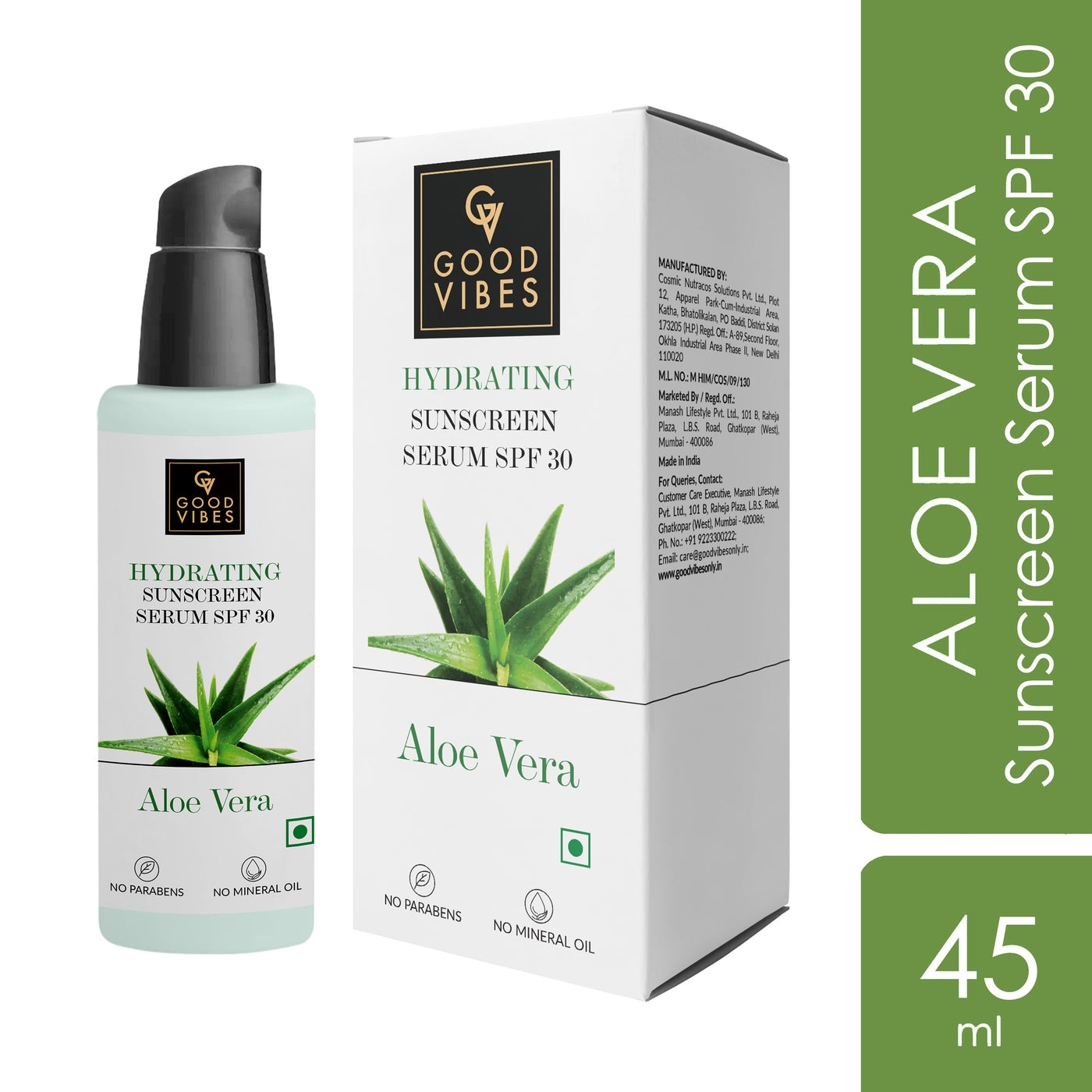 Aloe Vera Hydrating Sunscreen Serum (45 ml)