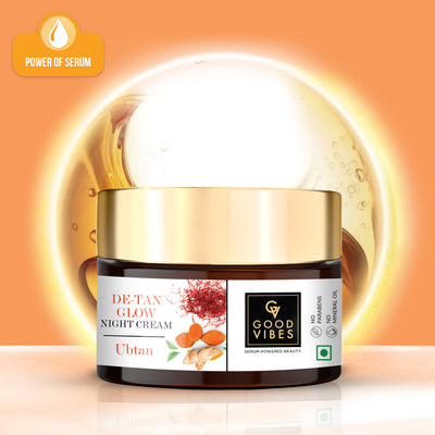 De-Tan Glow Night Cream Ubtan with Power of Serum