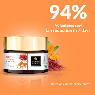De-Tan Glow Night Cream Ubtan with Power of Serum