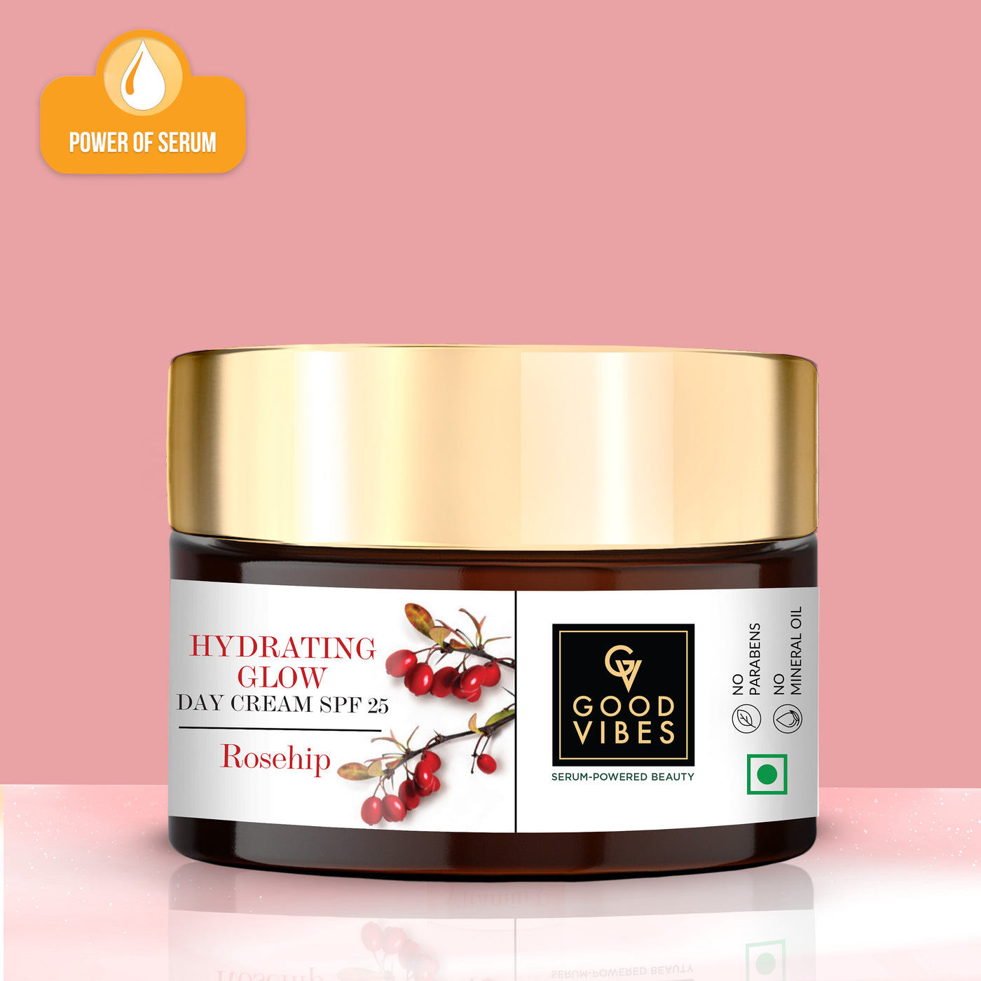 Hydrating Rosehip Day Cream SPF 25 with Power Of Serum