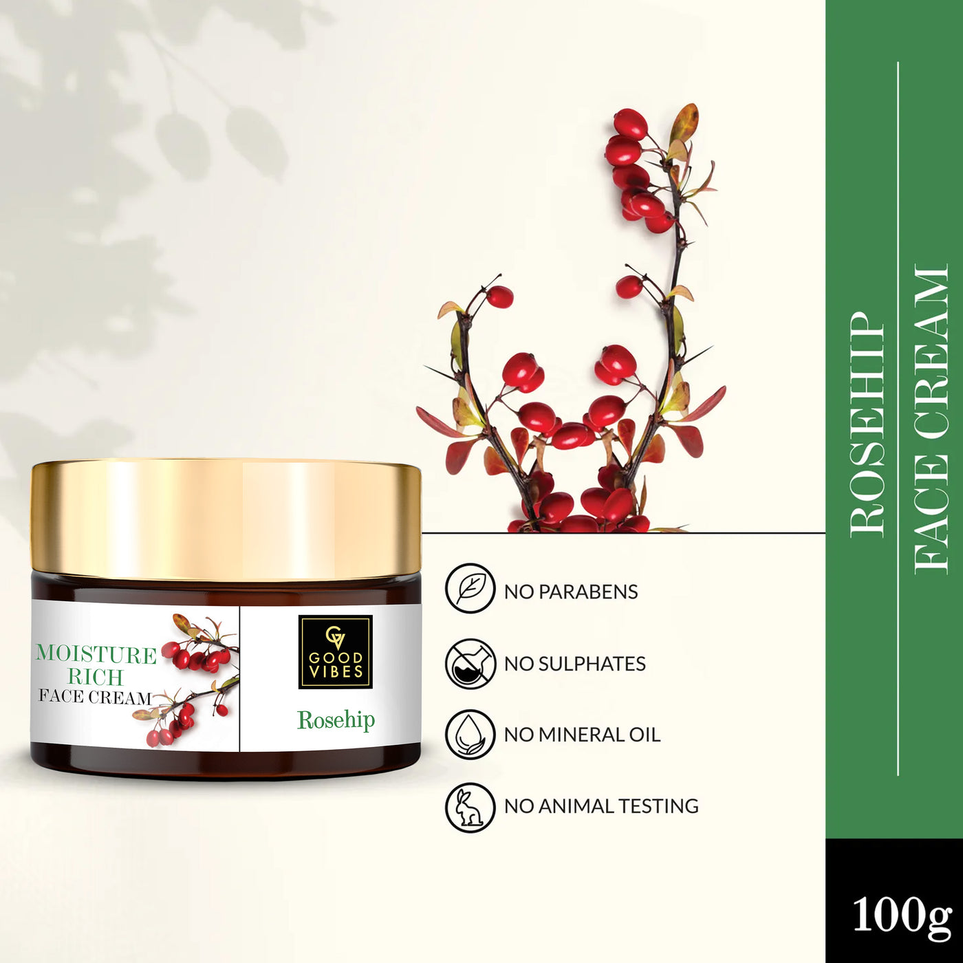 Moisture - Rich Face Cream - Rosehip (100 g)