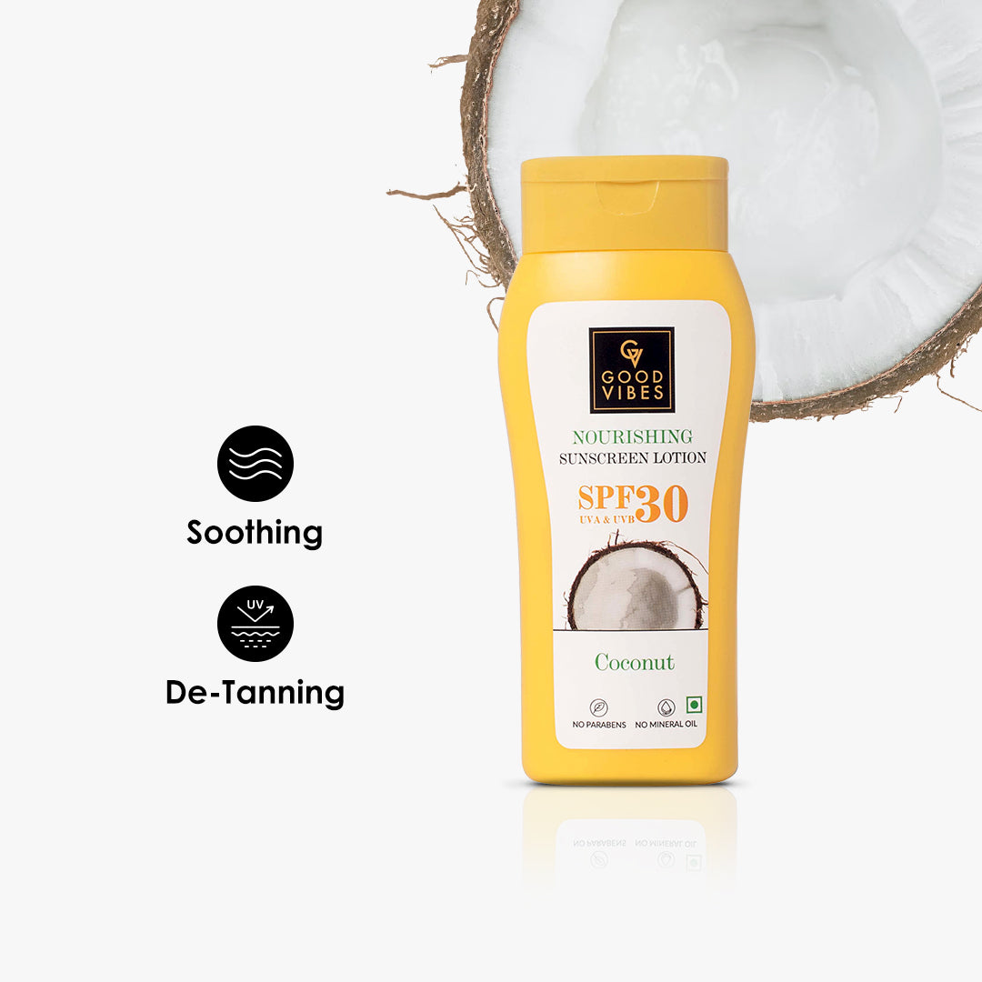 Coconut Nourishing Sunscreen Lotion SPF 30 With Lime & Rosemary Leaf Oil