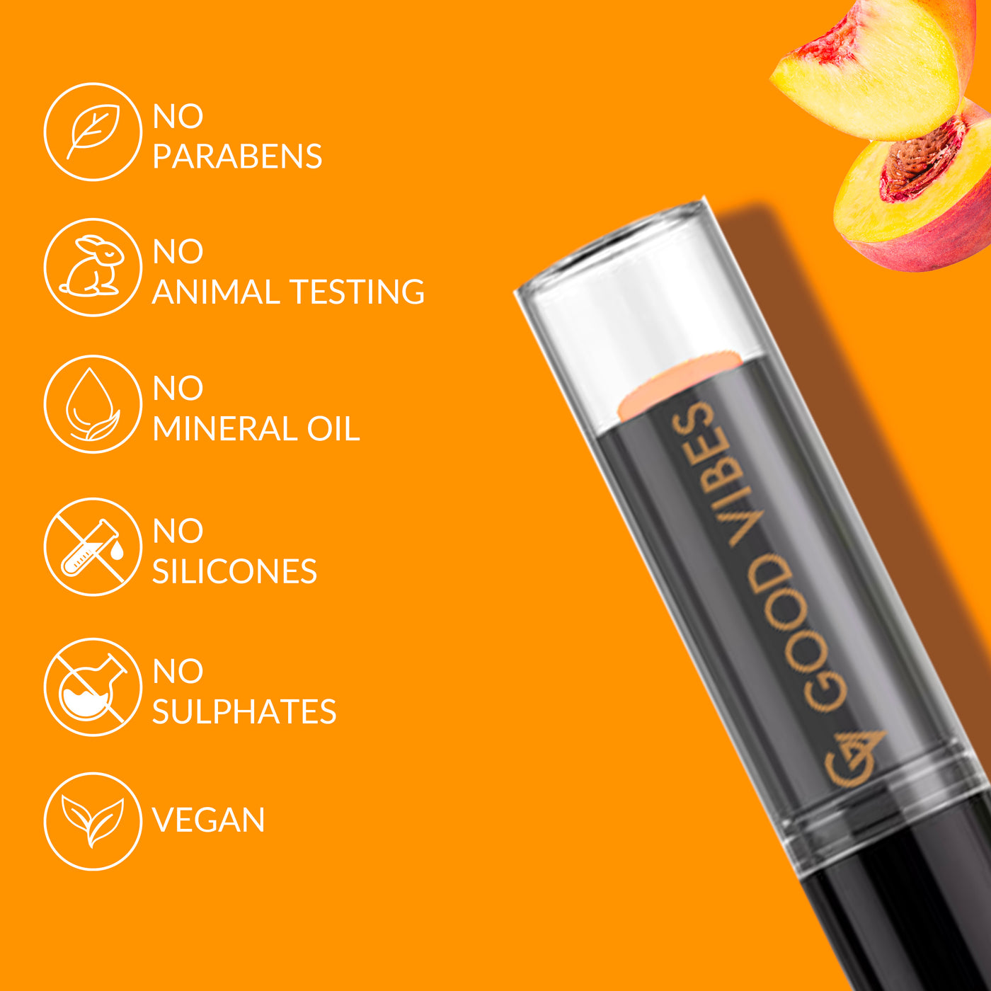 Peach Softening Orange Tinted Lip Balm SPF 15