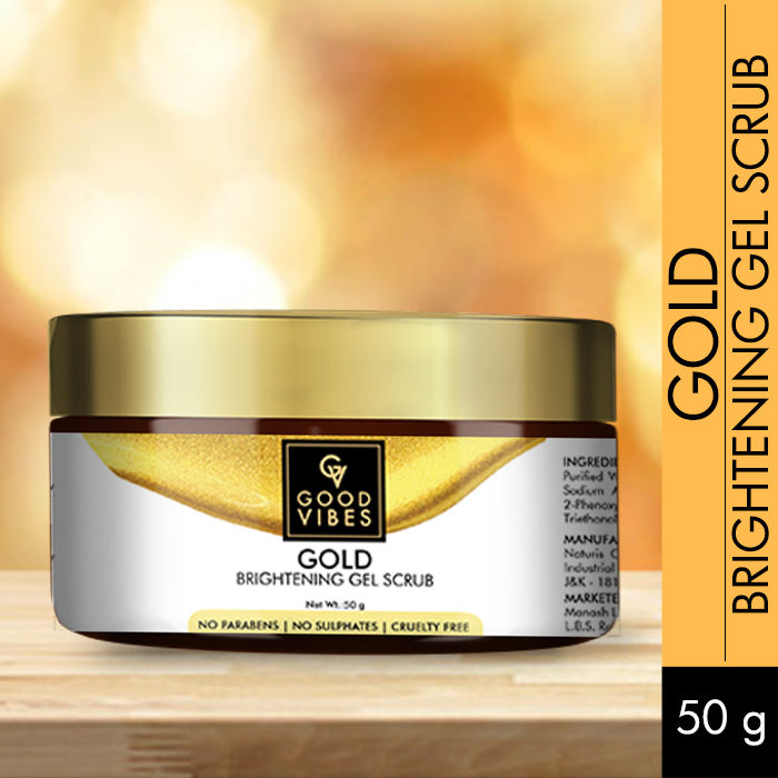 Good Vibes Gold Brightening Gel Scrub (50g) - 1