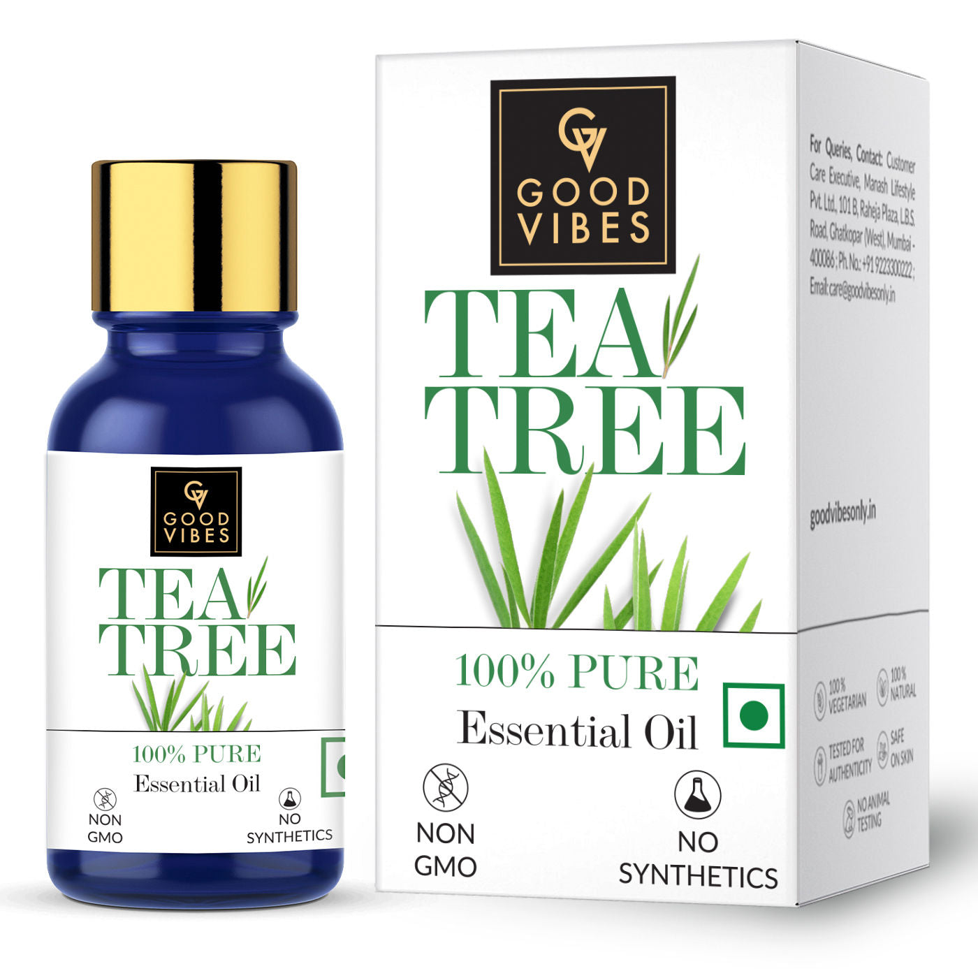 Good Vibes 100% Pure Tea Tree Essential Oil(10 ml) - 1