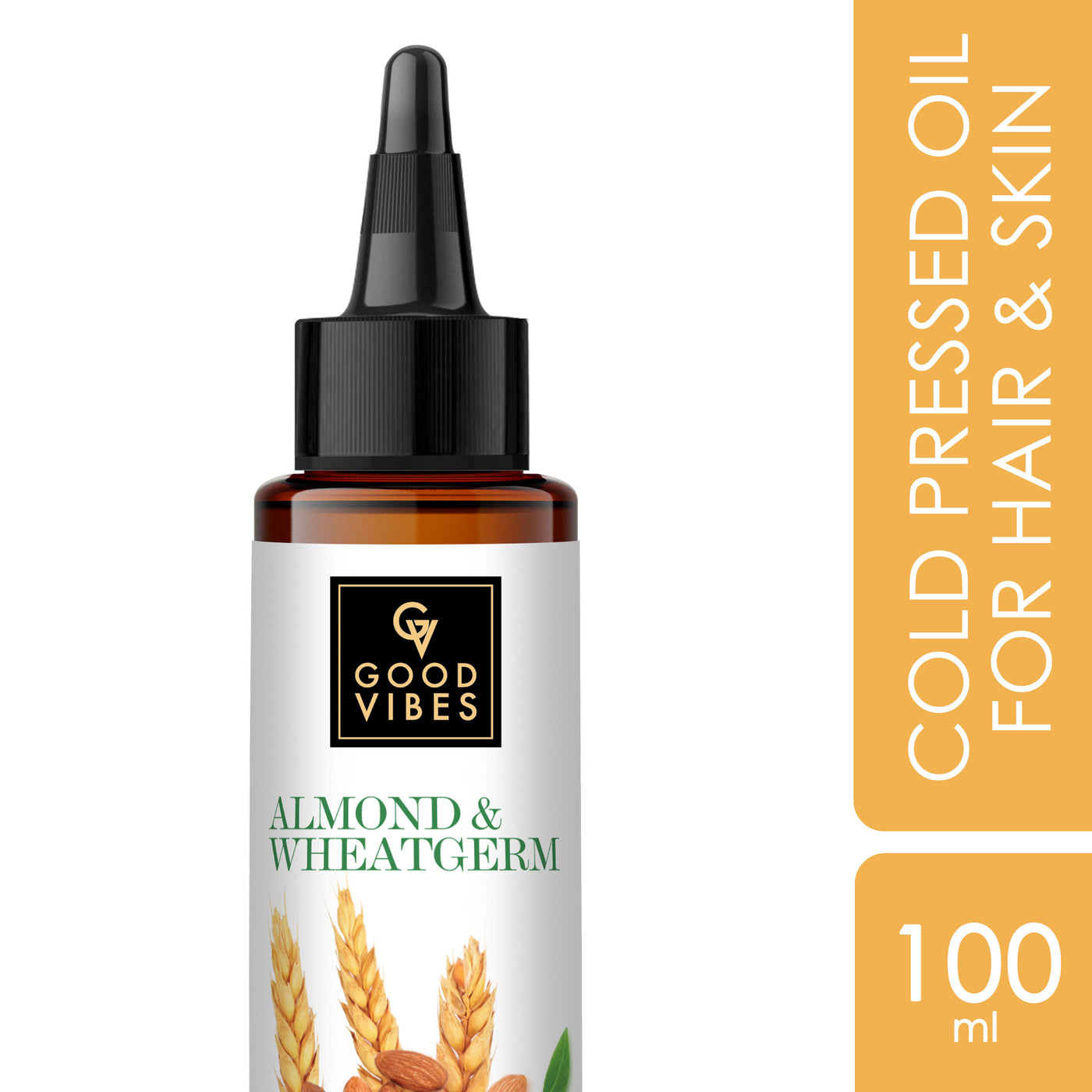 Good Vibes Almond And Wheatgerm Cold Pressed Oil For Hair & Skin (100ml) - 1