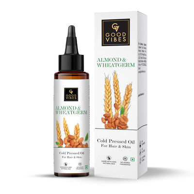 Good Vibes Almond And Wheatgerm Cold Pressed Oil For Hair & Skin (100ml) - 11
