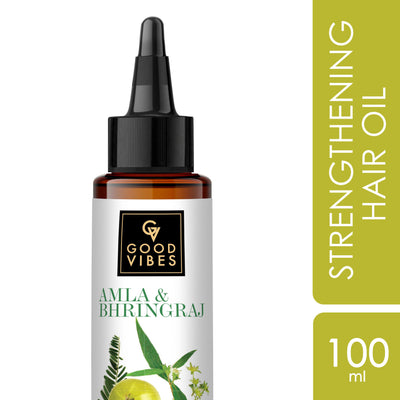 Good Vibes Amla & Bhringraj Strengthening Hair Oil (100 ml) - 1