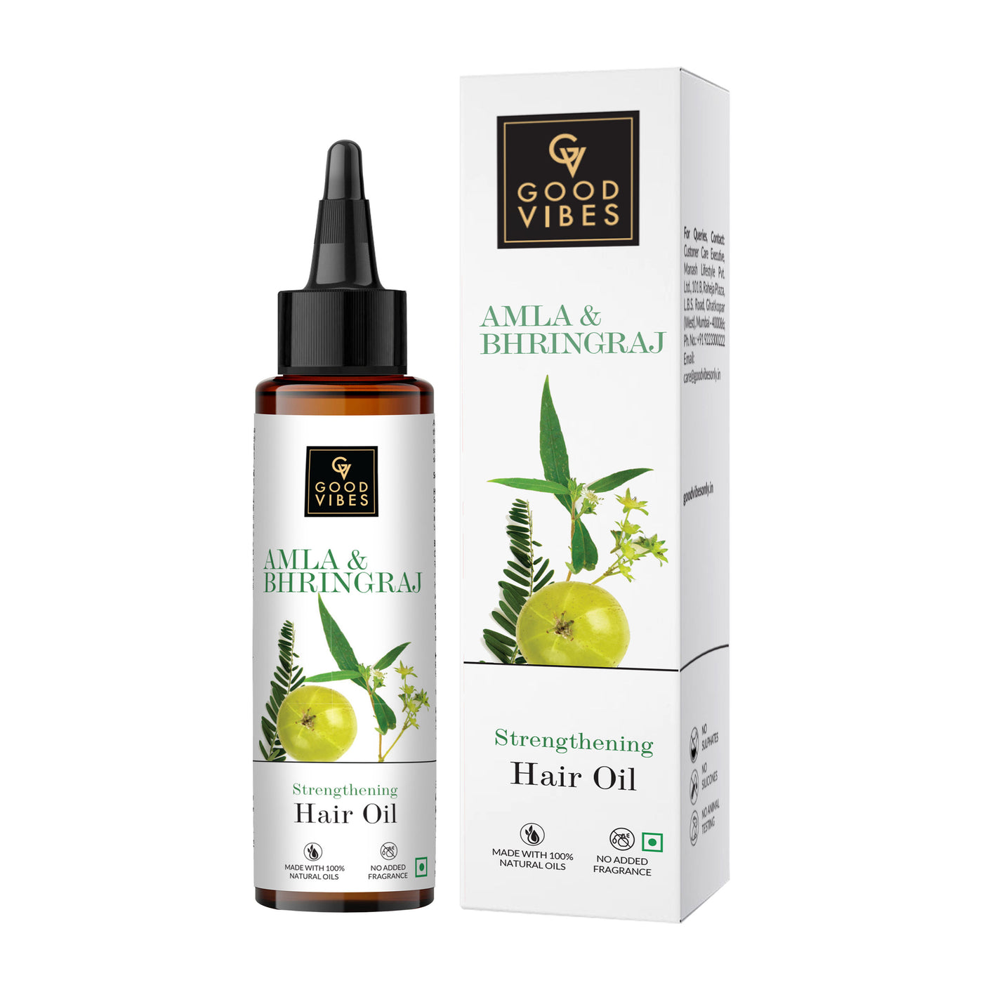 Good Vibes Amla & Bhringraj Strengthening Hair Oil (100 ml) - 10